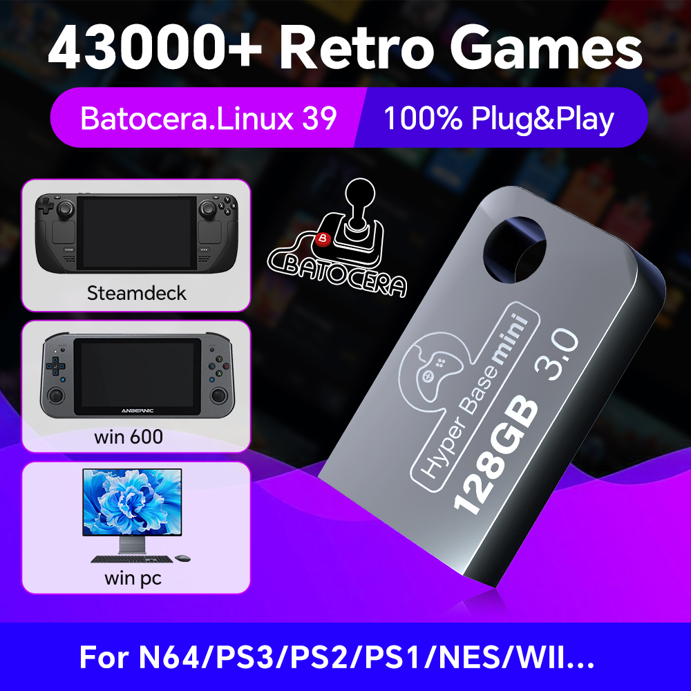 Batocera 128G USB Flash Drive  - огляд і ціна Gaming Console Latest